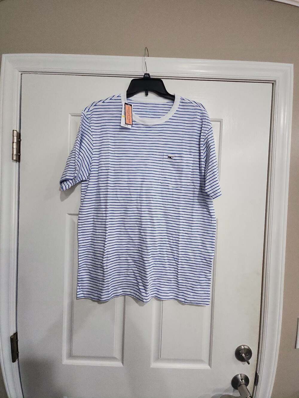 Vineyard Vines Striped Pocket T-Shirt Size M - Picture 2 of 7